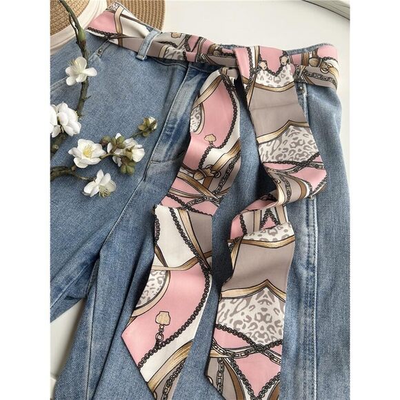 Women Skinny Scarf Belt,ribbon Scarf Long Skinny Satin Belt Sash Necktie Neck😚 - Picture 2 of 7